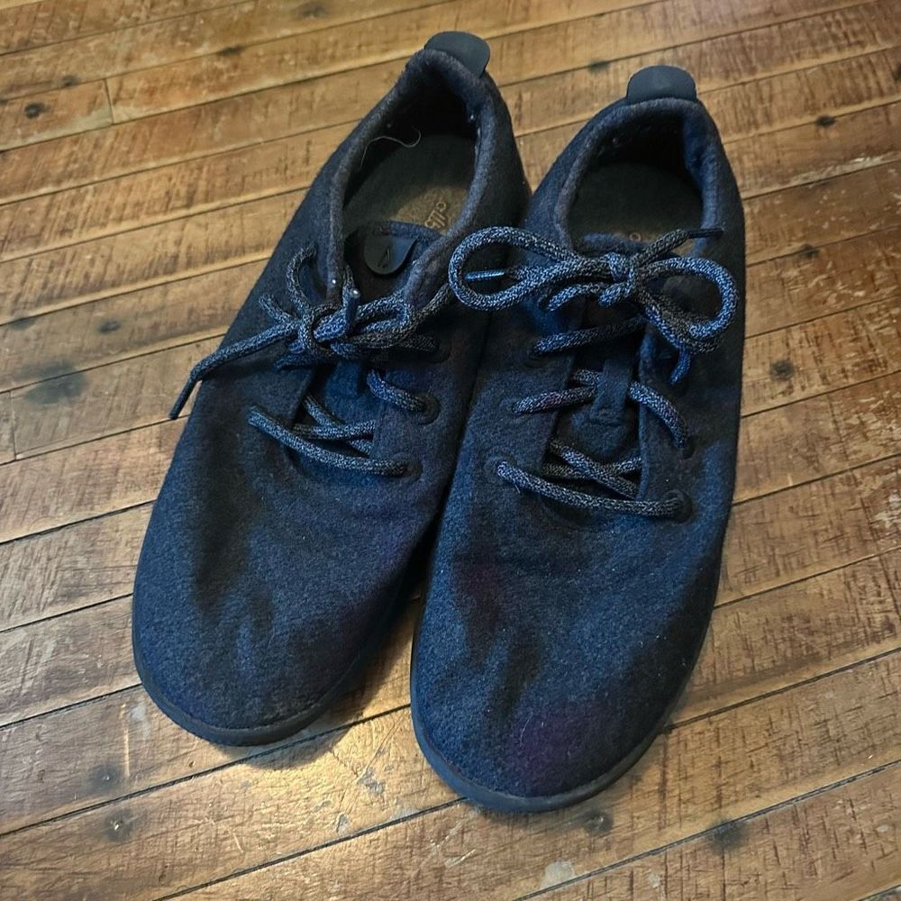 Allbirds black wool lace up size 10 trainers tennis shoes